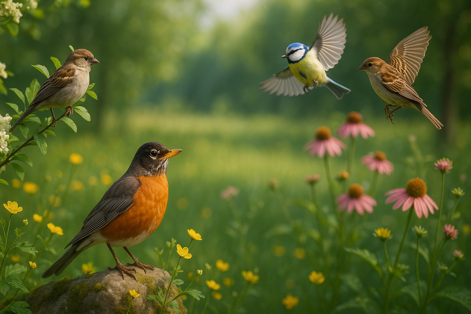 un pájaro en mi ventana.