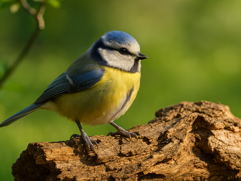 observar aves en una rama