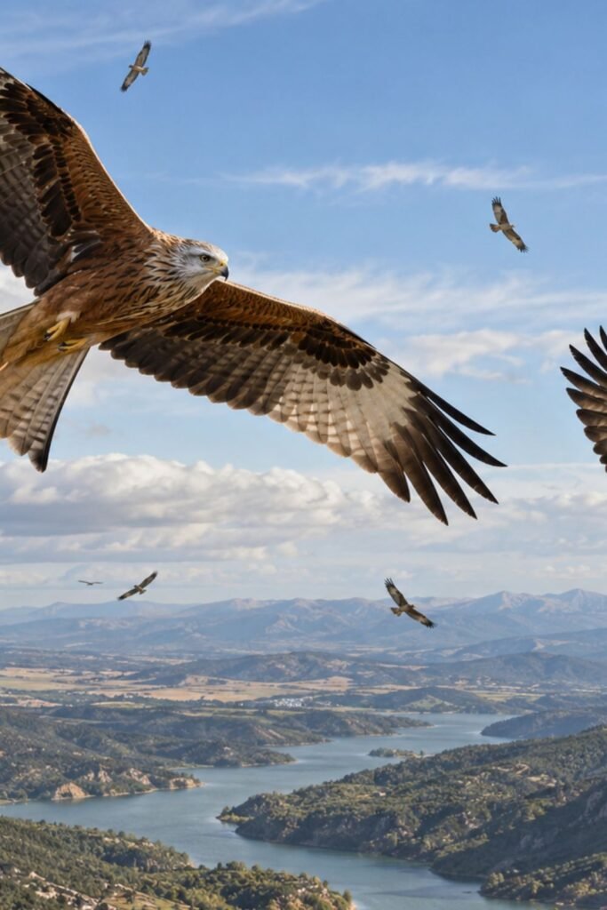 aves que anuncian el otoño (3) Rapaces en vuelo