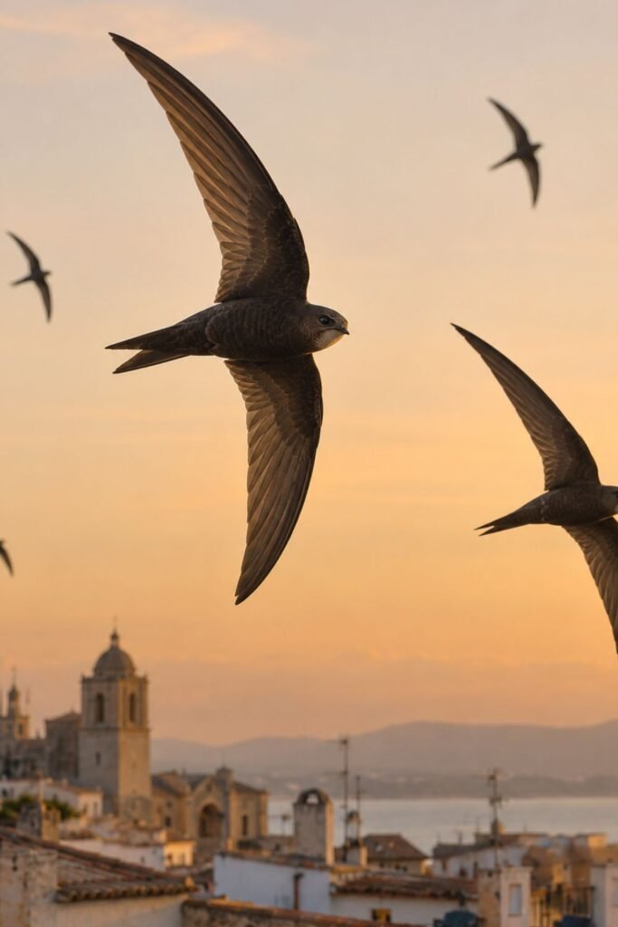 aves que anuncian el otoño(5) vencejos